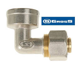 Кут 16*1/2"В металлопластиковий розбірний з внутрішньою різьбою