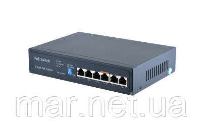 POE Watchdog коммутатор FoxGate S6004P-E2-AI-BT (60W) [FE: 4 x POE + 2 x RJ-45], фото 1