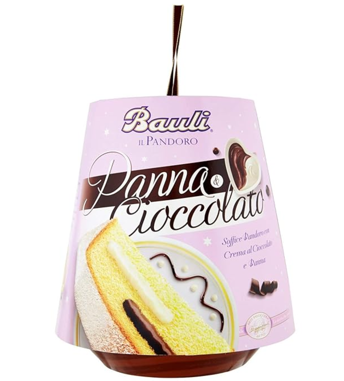Італійський пандоро Bauli Pandoro Panna Cioccolato з вершково-шоколадною начинкою 750г