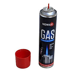 Газ Nowax для заправки всіх типів багаторазових запальничок 300мл