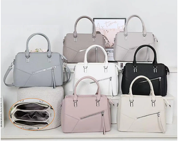 Сумка жіноча ділова шопер 31*22 см на три відділення зі штучної шкіри у різних кольорах Sasha