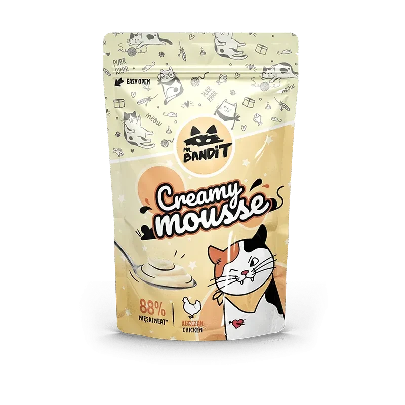 Ласощі для котів Вершковий Мус Mr. Bandit з куркою 60 г