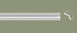 Плінтус стельовий гладкий екструдований BG85/19 45х45х2000мм.
