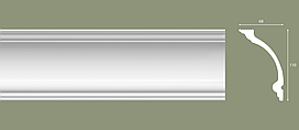 Плінтус стельовий екструдований BG130/21 68х110х2000мм.