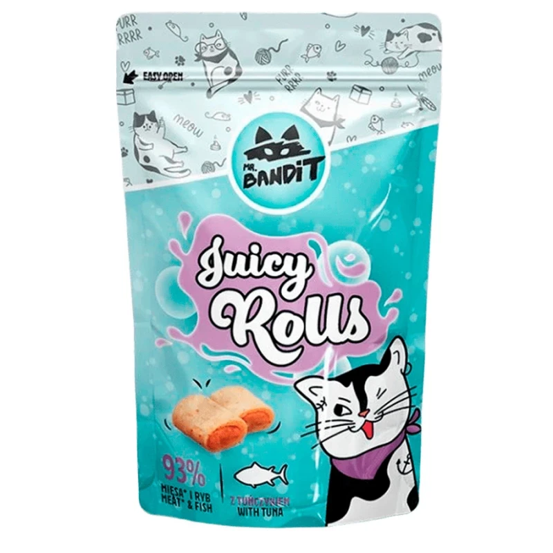 Ласощі для котів Mr. Bandit Соковиті роли з тунцем 40 г