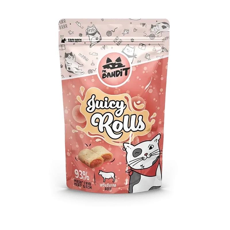 Ласощі для котів Mr. Bandit Соковиті роли з яловичиною 40 г