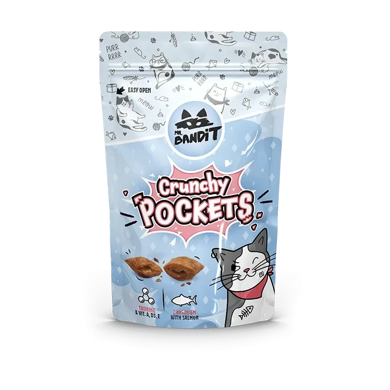 Ласощі для кішок Хрусткі подушечки Mr. Bandit із лососем 40 г
