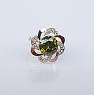 Срібна каблучка з золотими накладками, фото 5