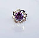 Срібна каблучка з золотими накладками, фото 7