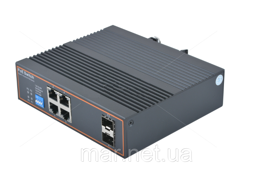 POE Watchdog промисловий комутатор FoxGate S6004G-S2-I-AI POE (v2)