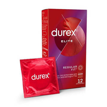 Презервативи Durex Elite особливо тонкі #12, 12 шт. сімейне паковання.Сертифікати!