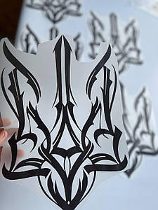 Термонаклейка Герб України (патріотичний принт ДТФ, наклейка, наліпка DTF на тканину)