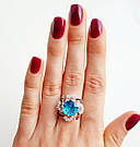 Срібна каблучка з золотими накладками, фото 10