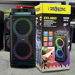 Портативна акустична система з пультом та мікрофоном ZXX-8850 8" Bluetooth колонка з підсвічуванням