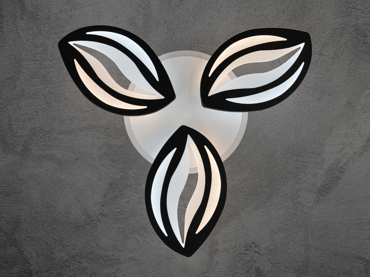 Універсальна LED-люстра з пультом, колір чорний, 65 W на 9 м2 8092-3BK-LS