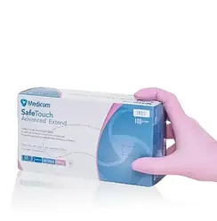 Рукавички нітрілові (рожеві) SafeTouch Extend Pink MEDICOM 3,8 г 100шт M