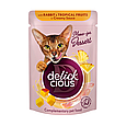 Вологий корм Delickcious з кроликом та тропічними фруктами у вершковому соусі, 80 г, фото 2