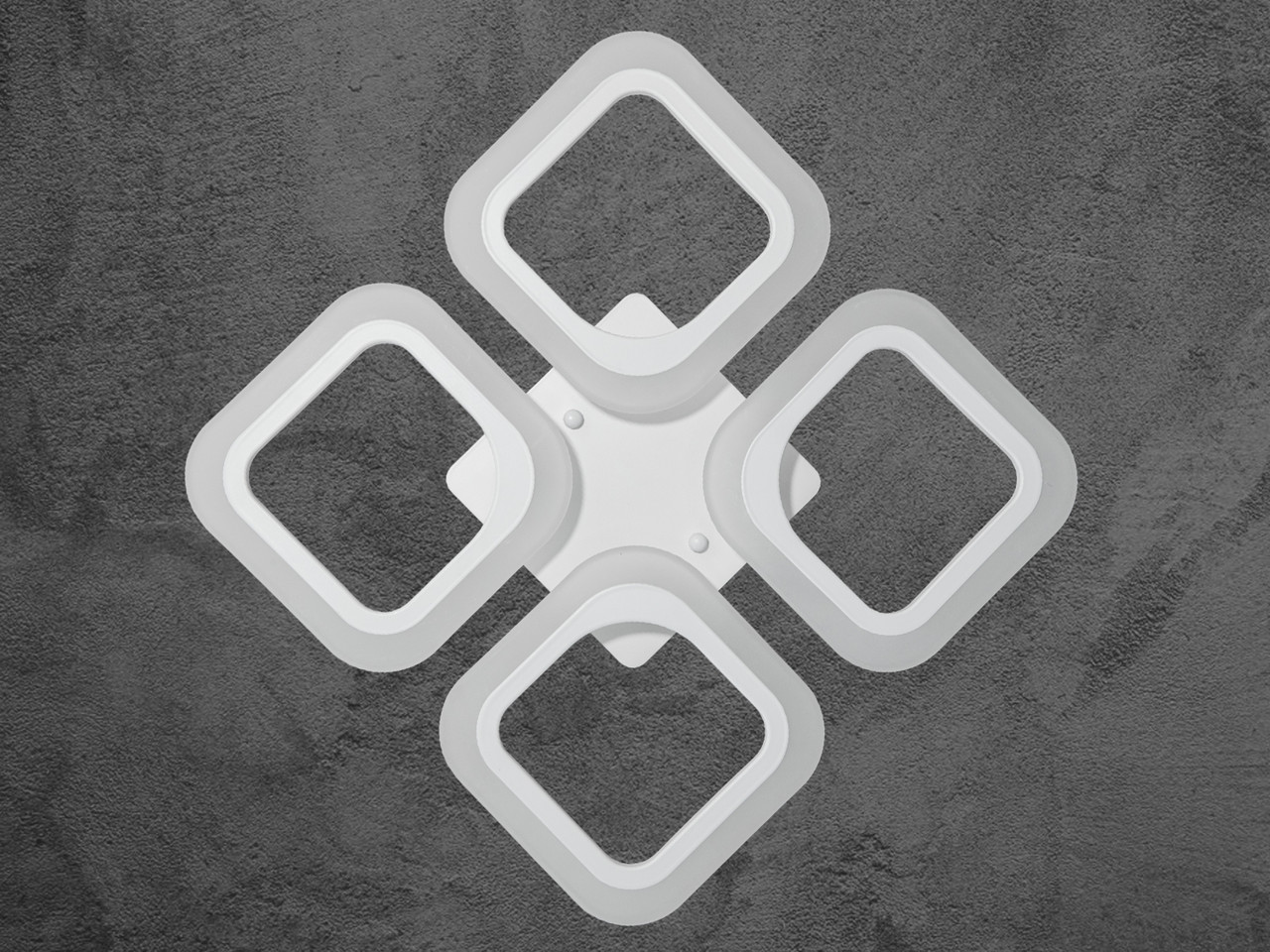 Маленька LED люстра для кімнати з пультом, колір білий, 55 W на 8 м2 AS8060-4WHDIM-LS, фото 1