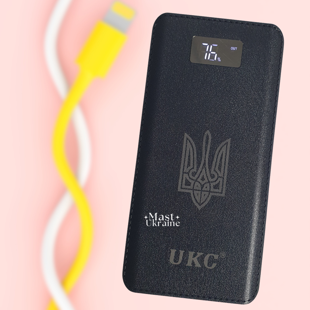 Зовнішній акумулятор, павербанк с екраном, портативний зарядний пристрій, Power Bank UKC 50000mAh VPB-50-Black