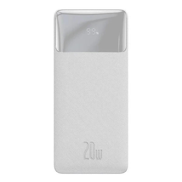 Зовнішній портативний акумулятор Baseus Bipow Digital Display Overseas Edition 20000mAh 20W White (PPBD050302)