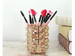 Свічник лакшері з кристалами, підставка для пензлів, ручок