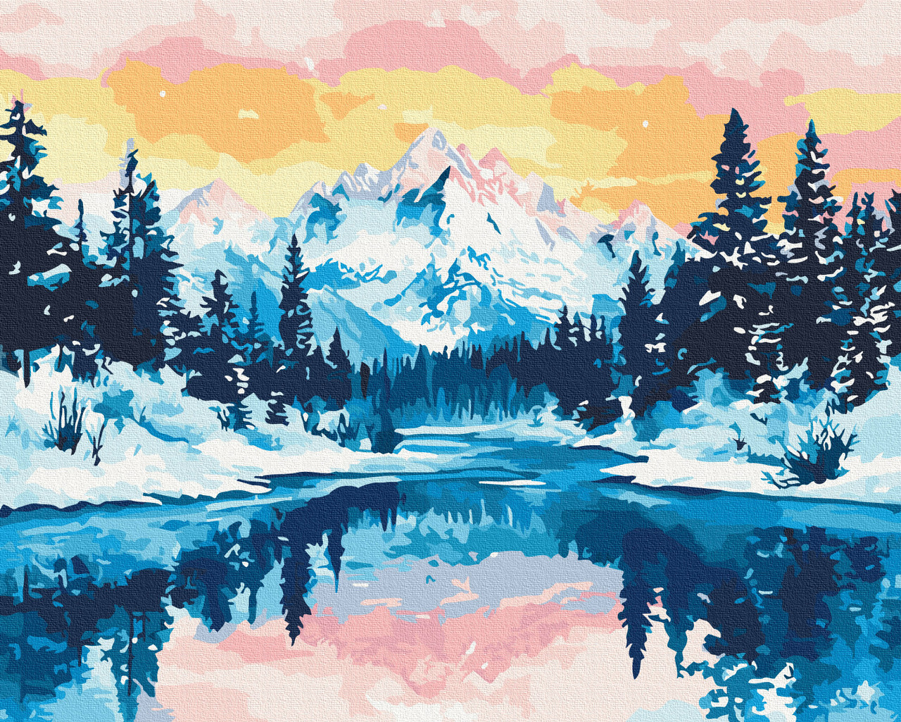 Картина за номерами 40х50 см. Срібні вершини Brushme 4195
