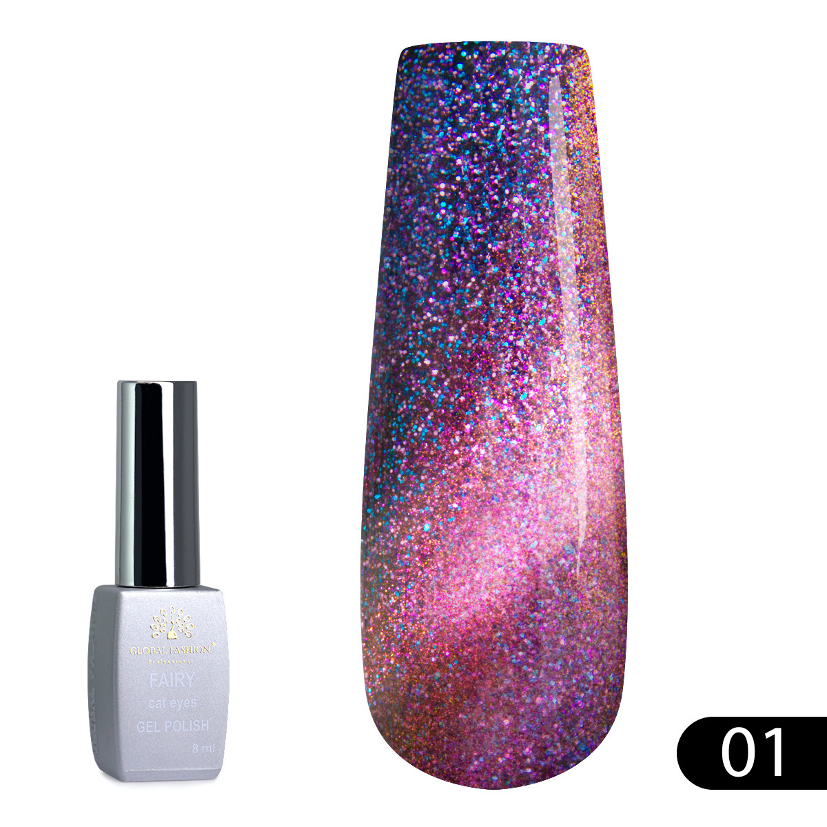 Гель-лак Global Fashion Fairy Cat Eyes #1, 8 мл