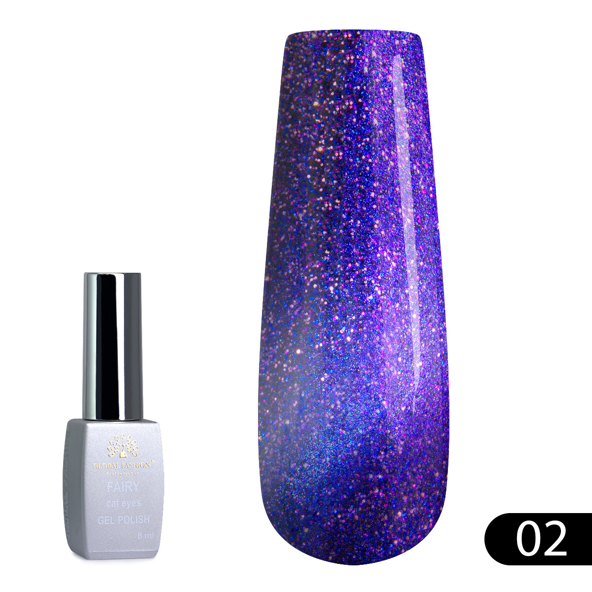 Гель-лак Global Fashion Fairy Cat Eyes #2, 8 мл