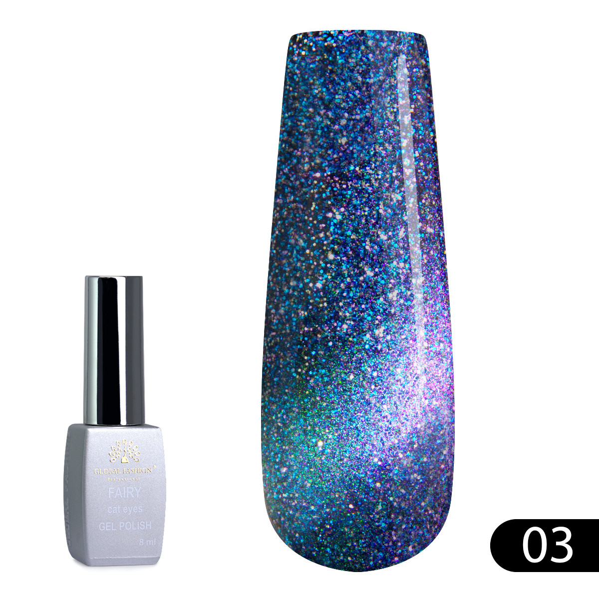 Гель-лак Global Fashion Fairy Cat Eyes #3, 8 мл