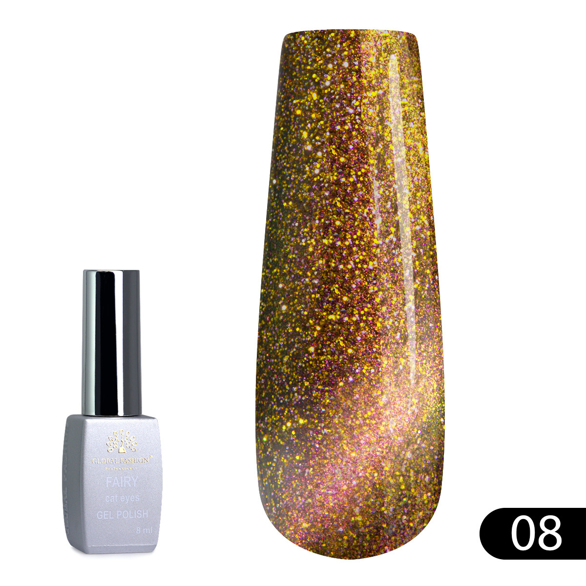 Гель-лак Global Fashion Fairy Cat Eyes #8, 8 мл