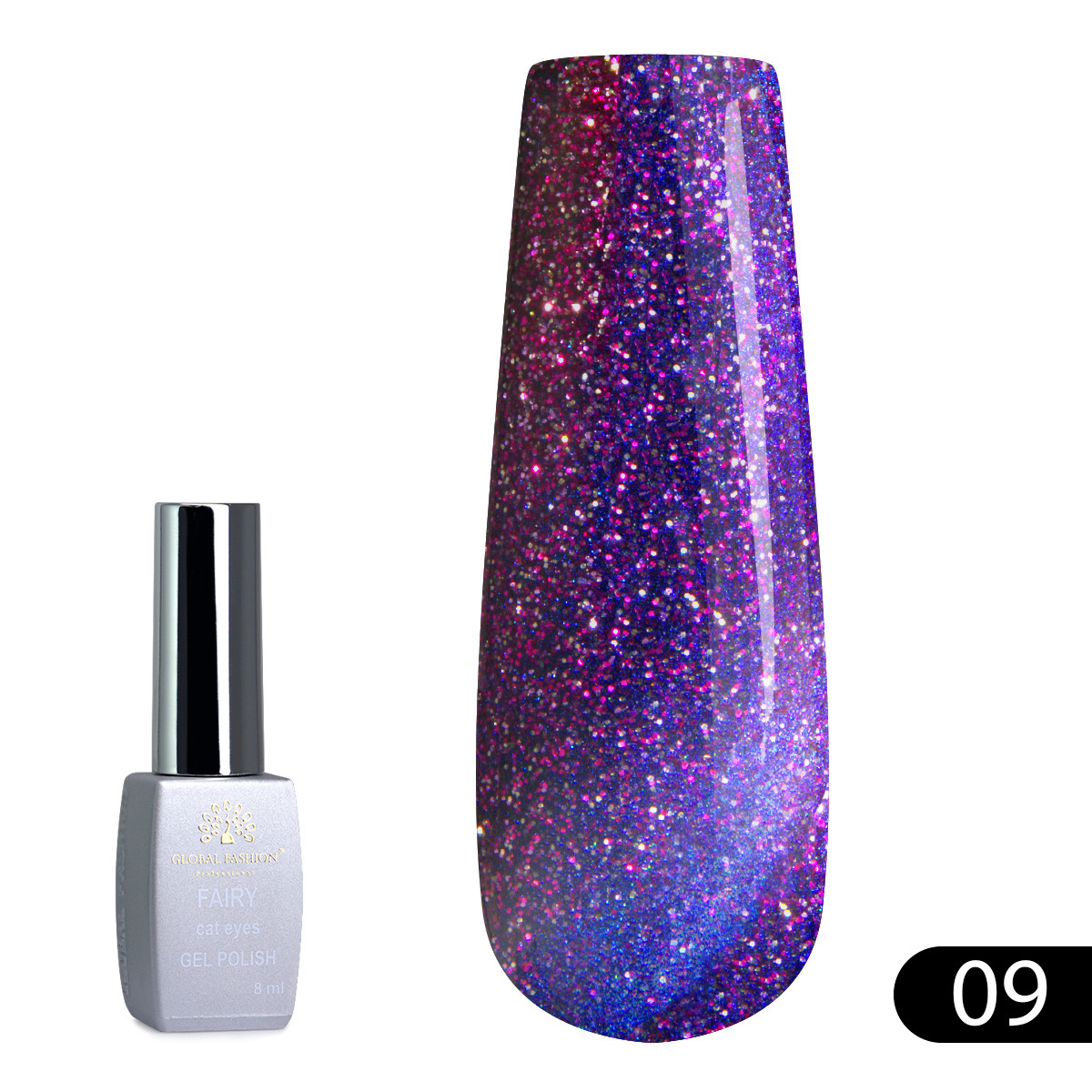 Гель-лак Global Fashion Fairy Cat Eyes #9, 8 мл