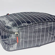 Косметичка чоловіча чорна в смужку, фото 3