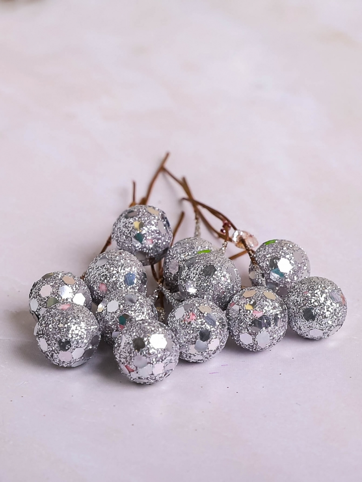 Кулька Глыттер СрІблястий ціна вказана за 10 шт., фото 1