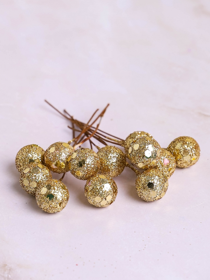 Кулька Гліттер Колір Золотий ціна вказана за 10 шт.