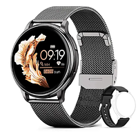 Смарт часы женские водостойкие с динамиком, микрофоном небольшие с функцией телефона и металлическим браслетом