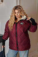 Жіноча зимова куртка на хутрі з капюшоном