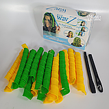 Бігуді для волосся спіральні з гачком 18 шт Hair WavZ, набір для завивки локонів і кучерів, чарівні бігуді, WZ-15, фото 2