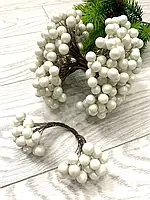 Ягода калина для декору біла, перламутрова (40 шт.)