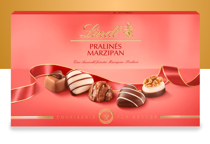 Шоколадні цукерки праліне з марципаном Lindt Pralines 125 г. Швейцарія