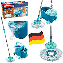 Турбошвабра з відром Leifheit CLEAN TWIST Mobile Disc Mop Ergo Set 52102 (віджим, 6 л, Німеччина)