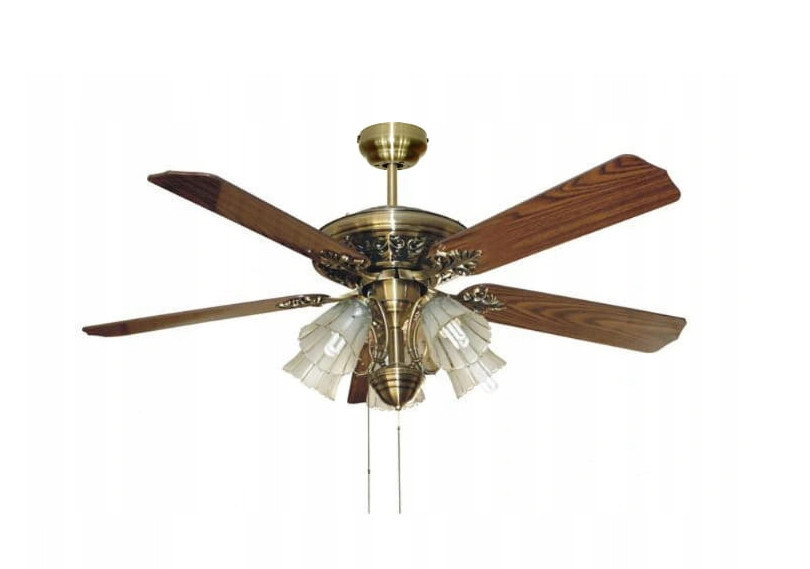 Стельовий вентилятор Daxton Fan Retrogold132 см