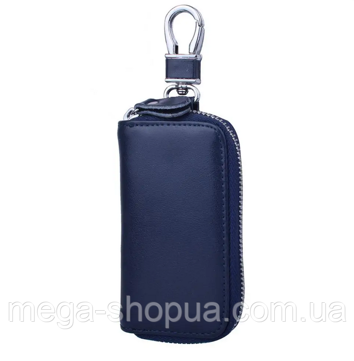 Ключниця Шкіряна з Карабінами Чохол для Ключів Чоловіча QTR98 Синій, фото 1