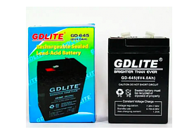Акумуляторна батарея 6В 4А/год, GDLITE GD-645 оригінал для ліхтарика, ДБЖ