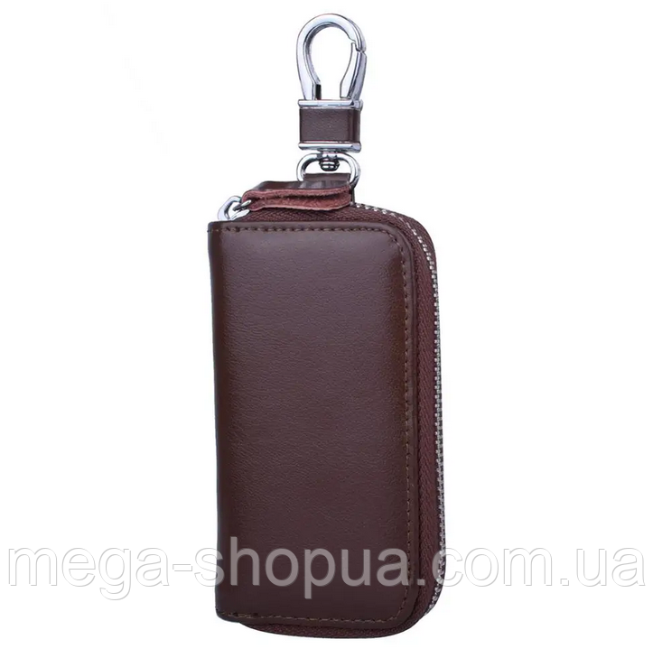 Ключниця Шкіряна з Карабінами Чохол для Ключів Чоловіча QTR98 Коричневий