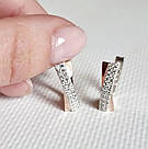 Срібні сережки з золотими накладками, фото 4