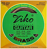 Струни Ziko Light  DCZ-012 (.012/.053) Brass (латунь), фото 2