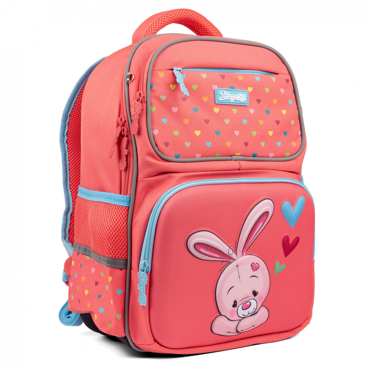 Рюкзак шкільний напівкаркасний 1 Вересня S-105 Pretty кораловий (558323)