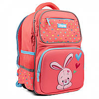 Рюкзак шкільний напівкаркасний 1 Вересня S-105 Pretty кораловий (558323)