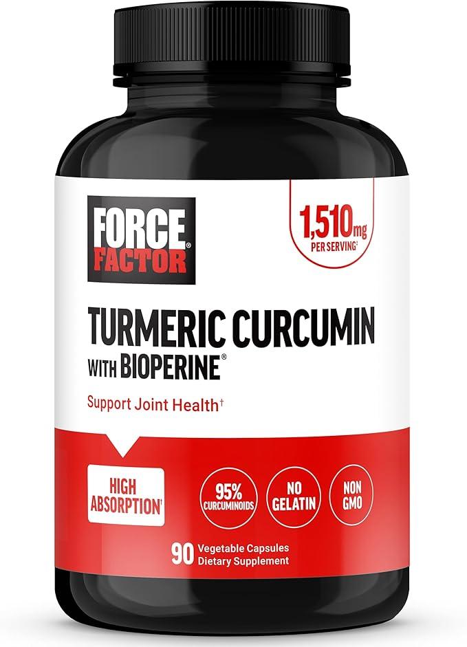 Force Factor Turmeric Curcumin with BioPerine 90 Veg Caps