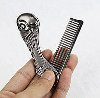 Складаний кишеньковий металевий гребінець чоловічий для бороди, вусів та волосся NJH88